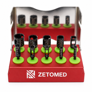 Kit de forets chirurgicaux pour implants dentaires avec forets d'ostéotomie à revêtement noir et organisateur - Product Image 2