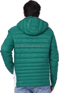 Chaqueta de Invierno Acolchada Personalizable para Hombre, Chaqueta Bomber con Bloques de Color y Patrón de Letras, Chaqueta de Burbuja al por Mayor - Product Image 4