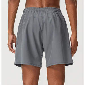 Pantalones cortos para hombre de algodón y poliéster, pantalones cortos deportivos para gimnasio, pantalones cortos de fitness para hombre con cintura elástica, pantalones cortos de algodón sólido para hombre con bordado. - Product Image 2