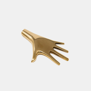 Minimalist Gold Plated Brass <b>Paperweight</b> In Round Shaped Multipurpose Desk Accessories in high Demand - Product Image 2