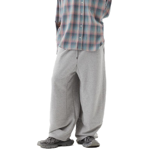 Pantalones Deportivos Grises para Hombre, Cintura Elástica, Corte Holgado, Algodón Medio, con Cordón Ajustable y Bolsillos Laterales, Estilo Otoñal - Product Image 4