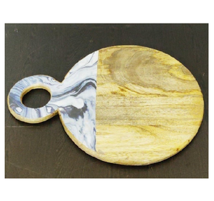 Planche à découper en résine époxy et bois, forme carrée, pour la cuisine et les restaurants, au meilleur prix - Product Image 1