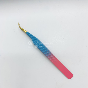 Pinzas de Acero Inoxidable de 90 Grados para Pestañas, Agarre de Diamante, las Mejores Pinzas para Técnica de Aislamiento de Pestañas, Pinzas de Precisión de Metal Sólido para Cejas - Product Image 2