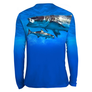 Camisetas de Pesca para Hombre de Alta Calidad, Manga Larga, Cuello Redondo, Spandex/Poliéster 50, Anti-UV, Secado Rápido, Logotipo Personalizado, Transpirables y Suaves - Product Image 3