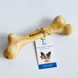 Smooth Wooden Dog Chew <b>Toy</b> Bone Shape Durable Non-toxic Simple Style Indoor Use for Dogs Made in Vietnam - Product Image 2