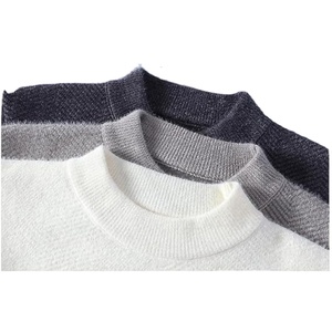 Essentials Men's Long-<b>Sleeve</b> Customized Fabric Fisherman <b>Cable</b> Crew Neck Winter Wool Liner Breathable Quick Dry Plus Size - Product Image 3