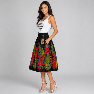 Women Hawaiian Autumn Custom Floral Maxi Dress Tropical Beach Island Vacation Casual Lightweight 100% Cotton Cheap Price - Product Image 1