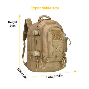 Sac de sport tactique multifonctionnel en velours côtelé imperméable avec fermeture éclair, poche frontale à accès rapide, ceinture réglable, capacité 36-56L - Product Image 5