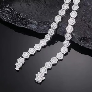 Bestseller Hexagon Chain Fine Jewelry Pendants & <b>Charms</b> Rhodium Plated Sterling <b>Silver</b> Jewelry - Product Image 3