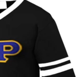 <b>Women</b> <b>V</b> <b>Neck</b> Jersey <b>Shirt</b> With Striped Sleeves Casual Sports Style Top Fashion Letter Graphic Baseball Jersey Loose Fit Apparel - Product Image 5