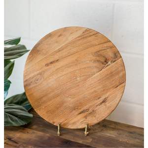 Assiettes de présentation rondes en bois d'acacia faites à la main, rustiques et naturelles, pour la décoration d'événements et de mariages (vente en gros) - Product Image 1
