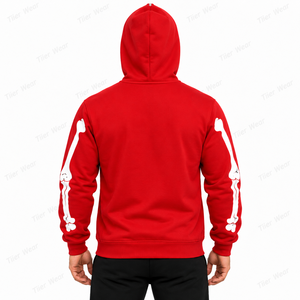 เสื้อฮู้ดซิปเต็มตัวสไตล์สตรีทแวร์สำหรับผู้ชาย ผ้าฝ้ายฟลีซหนา 460 GSM เสื้อแจ็คเก็ตหนาสำหรับฤดูหนาว ผู้ผลิตและจัดจำหน่ายจากโรงงาน OEM - Product Image 3