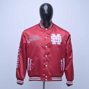 Chaqueta Varsity de Satén Vintage para Hombre, Personalizada con Letras, Corte Ajustado, con Botones, Premium y de Alta Calidad, a la Moda - Product Image 1
