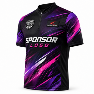 Camisetas personalizadas con cuello, 100% poliéster, camiseta de carreras personalizada, camisetas de carreras de autos, polos de carreras sublimados - Product Image 5