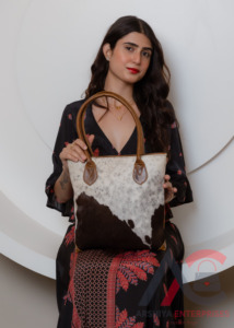 Bolso de mano de piel de vaca, bolso de hombro elegante, bolso de mano para ocultar el pelo, colección elegante, bolso de compras para uso de mujer, novedad - Product Image 4