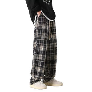 Pantalon de pyjama en flanelle à carreaux classiques pour hommes, taille plus, décontracté, chaud et élégant pour les nuits d'hiver - Product Image 3