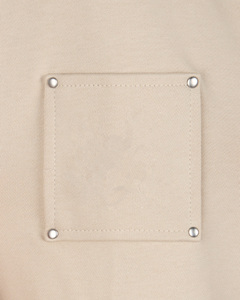 Sweat-shirt à capuche zippé de luxe en molleton beige pour homme, coupe régulière, couleur unie, en coton, tricoté, pour usage décontracté en hiver, personnalisable OEM ODM - Product Image 6