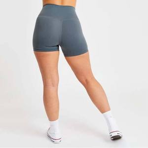 Shorts de Yoga de Cintura Alta para Mujer Talla Grande, Color Sólido, Spandex, Poliéster, Cintura Elástica, Ajuste Holgado, Transpirables, con Bolsillos, para Verano - Product Image 6