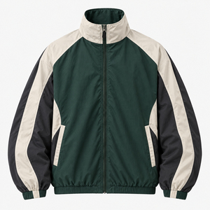 Men's Light Blue <b>Racer</b> <b>Jacket</b> Full Zip Stand Collar Casual Windproof Polyester Spring Wear - Product Image 6
