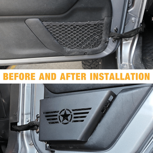 Organizer Laterale in Metallo con Logo a Cinque Stelle per Porta Posteriore, Tasche Portaoggetti per Jeep Wrangler JK JKU 4 Porte 2P 2007-2017 - Product Image 4