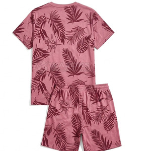 Conjunto de camiseta y pantalones cortos de tela suave para verano, corte holgado, perfecto para viajes y uso diario informal. - Product Image 6