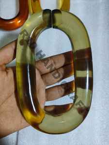 Connecteurs ouverts personnalisables couleur ambre en résine pour la fabrication de rideaux de séparation intérieurs et l'assemblage de brins - Product Image 4