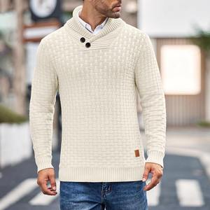 Suéter de Hombre Personalizado, Completamente Tejido, Patrón Jacquard de Algodón, Cuello Redondo, Ropa de Punto de Invierno, Fabricante OEM - Product Image 6