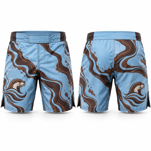 Grappling MMA <b>Shorts</b> Reseller Custom Logo Breathable Construction Customization Team Uniform Textile <b>Tailored</b> Jiu Jitsu Flexible - Product Image 4