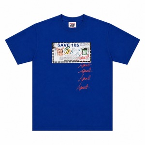 T-shirt Astral pour homme, bleu roi, manches courtes, imprimé, streetwear, col rond, coupe ample, jersey 100% coton 180g, anti-rétrécissement, lettrage - Product Image 1
