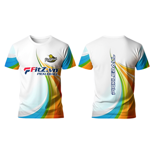 เสื้อฝึกซ้อมพิคเคิลบอลสำหรับผู้ชายผู้หญิง – เสื้อยืดกีฬาแบบยืดได้ระบายอากาศได้ดีสำหรับการฝึกซ้อมออกกำลังกายฟิตเนสเทรนด์ของสหรัฐอเมริกา - Product Image 1