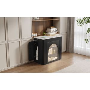 Tavolo da Pranzo Allungabile TREXM con 3 Piani Centrali Rimovibili, Tavolo Mobile con Ruote e Presa di Corrente, Salvaspazio, Prodotto per Cabine - Product Image 4