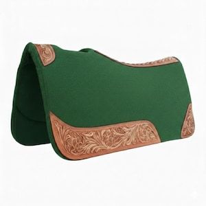 Nouveau Tapis de Selle Western 2026 en Cuir Vert Fait Main avec Motif Imprimé et Gravé pour l'Équitation – Vente Chaude - Product Image 4