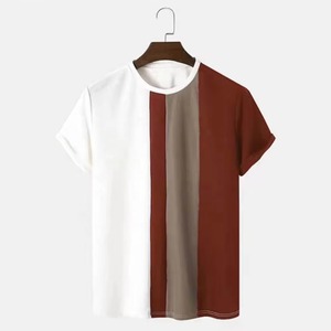 เสื้อยืดผู้ชายดีไซน์ใหม่ เสื้อผ้าผู้ชาย เสื้อยืดคอกลม แขนสั้น เสื้อยืดผู้ชายทรงโอเวอร์ไซส์ สวมใส่สบายๆ - Product Image 3