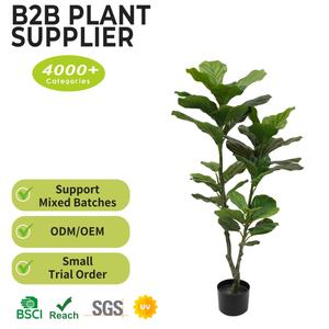 Grand arbre artificiel <span class=keywords><strong>en</strong></span> figuier à feuilles de violon, 120 cm, <span class=keywords><strong>en</strong></span> <span class=keywords><strong>pot</strong></span>, plante artificielle réaliste, ficus lyrata, décoration intérieure, bureau, Noël - Product Image 2