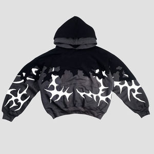 Sudadera con Capucha Bordada con Parches Estilo Y2K, 440 GSM, Unisex, Personalizable, Ropa Urbana de Otoño, Fabricante OEM 2026 - Product Image 3