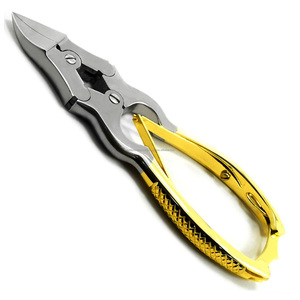 Cortauñas Quirúrgicas Profesionales de Acero Inoxidable con Mango Dorado, Cortadores de Precisión de Alta Resistencia para Uso Médico Clase II CE ENT - Product Image 4