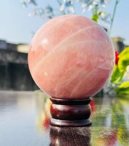 Wholesale Rose Quartz Sphere <b>Ball</b> Best Quality Natural <b>Crystal</b> Gemstone Agate Rose Quartz Healing <b>Ball</b> for Home Decor - Product Image 3