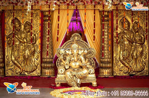 ตกแต่งห้องโถงแต่งงานฮินดูที่มีรูปปั้นพระพิฆเนศจาราติงานแต่งงานพระพิฆเนศกับรูปปั้นพระพิฆเนศสำหรับงานแต่งงาน - Product Image 2