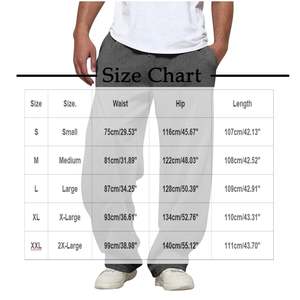 Pantalon de survêtement ample pour homme avec taille élastique et cordon de serrage, jambe large, poches, style streetwear, fabrication OEM, vente en gros - Product Image 6