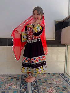 Vestido Afgano Bordado para Niños, Manga Larga con Dupatta, para Todas las Temporadas, Ropa Étnica Tradicional - Product Image 3