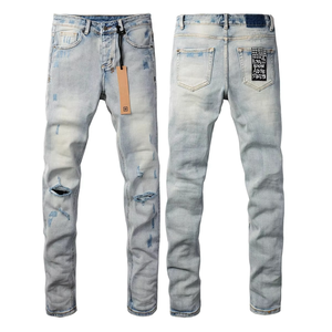Men's Jeans High Quality Luxury Designer Brand KSubies Vintage <b>Pants</b> Hip Hop Ripped Denim <b>Y2K</b> Streetwear Regular Light - Product Image 6