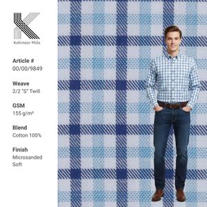 Tela de Franela con Estampados Teñidos con Hilo, 100% Algodón, Tela de Franela a Cuadros para Camisas de Hombre y Mujer - Product Image 1