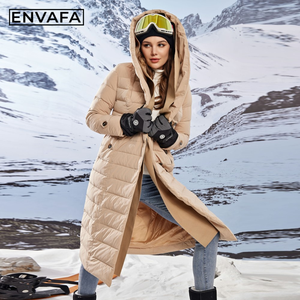 Real Big Fur Hood Down Coat Belted Long Puffer <b>Jacket</b> Thick Duck Down <b>Waterproof</b> Winter <b>Parka</b> Quilted Women's Premium Overcoat - Product Image 3