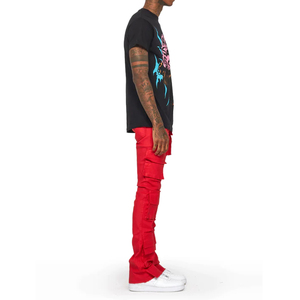 Pantalon évasé streetwear tendance, jeans déchirés et usés pour homme, jeans skinny personnalisés - Product Image 4