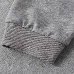 เสื้อสเวตเชิ้ตแขนยาวคอกลมสีเทาสำหรับผู้ชาย ผ้าฟลีซ รับทำโลโก้ตามสั่ง รับผลิตแบบ OEM ODM ขายส่งเสื้อผ้า - Product Image 6