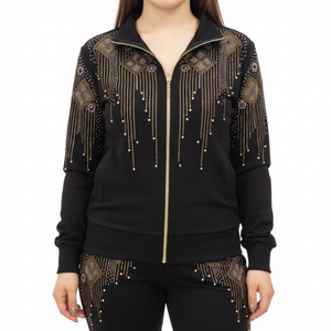 Vêtements de sport en coton personnalisés avec logo brodé en diamant surdimensionné, style streetwear, délavé au soleil, effet vieilli, rétro, décontracté, pour sports d'hiver - Product Image 1