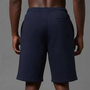 High Quality Distress Embroidery Logo Breathable Solid Color Mid <b>Waist</b> <b>Shorts</b> for <b>Men</b> Stylish Casual Wear <b>Elastic</b> <b>Waist</b> Pocket - Product Image 2