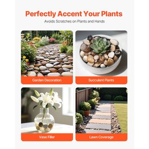 Ciottoli di Fiume Naturali Multicolore 1-2 Pollici, 15 Libbre, Pietre Lisce e Lucidate per Giardino e Paesaggistica, Ciottoli Decorativi per Pavimentazione - Product Image 6