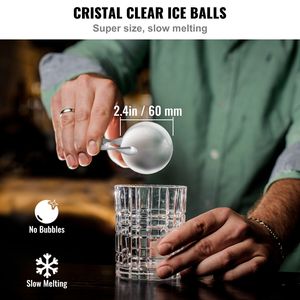 Kit per Sfumature Cocktail con Sfera di Ghiaccio Cristallina da 2,36 Pollici, Borsa per il Trasporto e Pinza per Ghiaccio, 2 Cubetti di Ghiaccio Trasparenti - Product Image 3