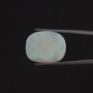 Opale naturelle de bonne qualité certifiée IGI, pierre précieuse blanche en vrac, 7,30 carats, taille coussin 19x15mm, polie, cirée/huileée, légère pour - Product Image 3